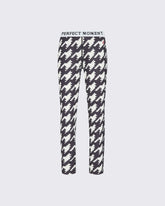 Houndstooth - Black,Snow White