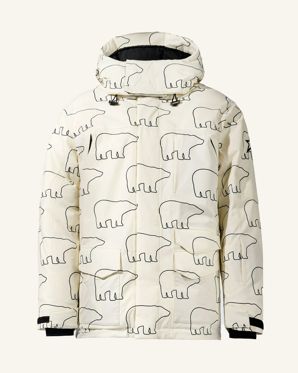 White & Black - Bear Print