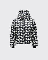 Houndstooth - Black,Snow White